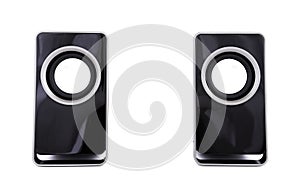 Two computer speakers