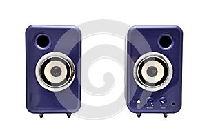 Two computer speakers
