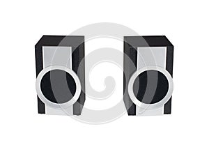 Two computer speakers