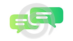 Two Connected Chat Bubbles Icon - Messaging & Dialogue, vector design Generative AI