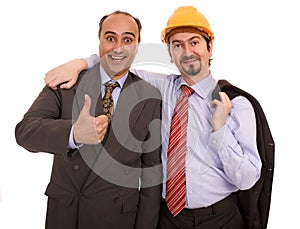 Two construction business men