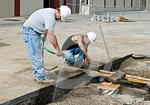 Dos construcción trabajadores 