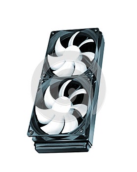 Two cooling fans