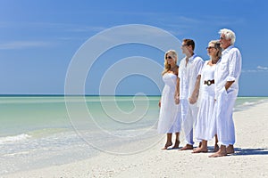 Two Couples Family Generations on Beach