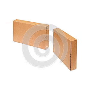Two craft boxes isolated on white background