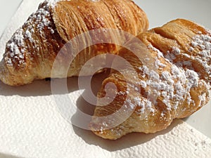 Two croissants photo