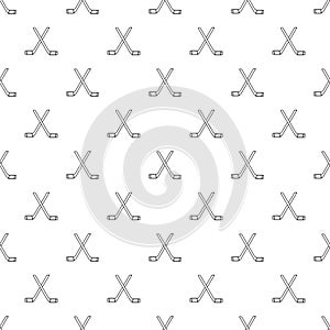 Two crossed hockey sticks pattern vector seamless