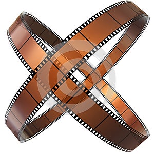 Two crossed rings of films photo