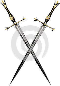 Two crossed swords