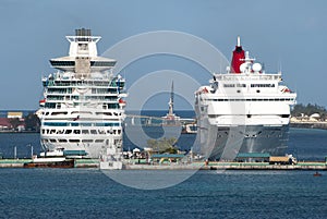 Two Cruise Liners in Nassau