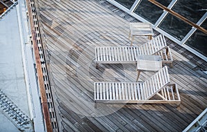 Two Cruise Ship Deckchairs