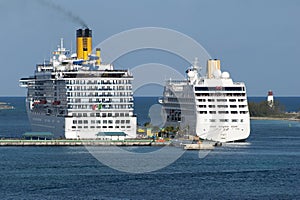 Two Cruise Ships in Nassau Harbour