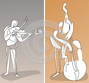 Due cubista musicisti 