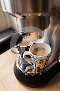 Two cups of espresso