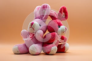 Two cute bears waiting for love