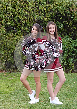 Two Cute Cheerleaders