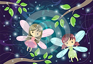 Two Cute Little Fairies