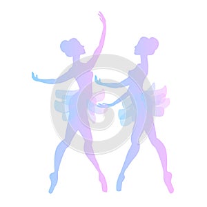 Two cute vector ballerinas