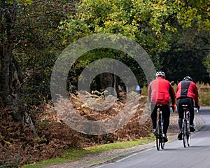 Two cyclist riding on country roads