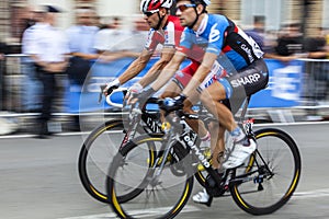 Two cyclists