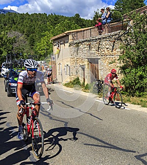 Two Cyclists on Mont Ventoux - Tour de France 2016