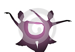 Two dancers illustration