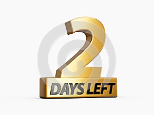 Two Days Left Only 2 days left Design Countdown banner. count time sale. Nine, eight, seven, six, five, four, three, two, one,