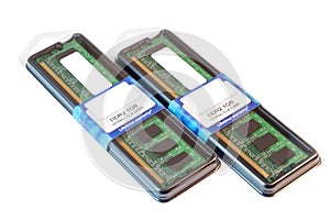 Two DDR2 memory modules in the package