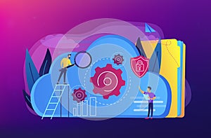 Cloud storage concept vector illustration.