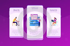 Big data developer app interface template.