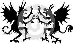 Two devil silhouettes