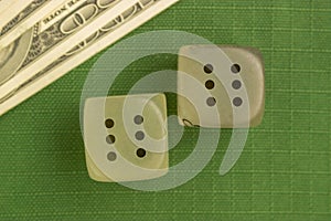 Two dice with number six on each