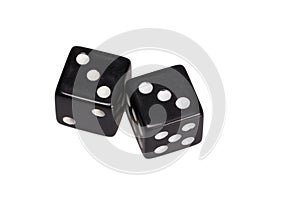 Two dice showing two triples