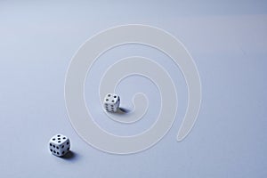 Two dice on white background