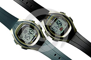 Two digital wristwatches