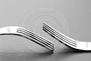 Two dining forks