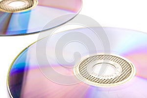 Cd dvd isolated on white