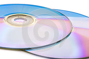 Cd dvd isolated on white