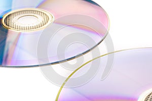 Cd dvd isolated on white