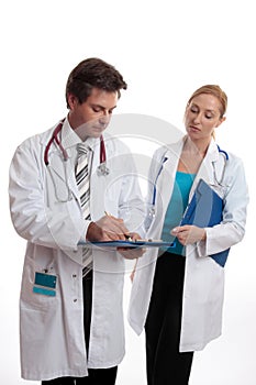 Two doctors in discussion