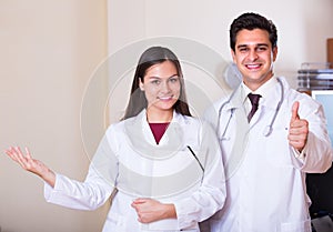 Two doctors in private clinic