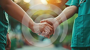 The doctors handshake.AI generated image