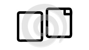 Two Documents File Icon, Copy, Duplicate, and File Management, vector design Generative AI