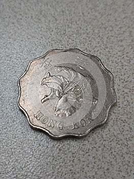 A two dollar coin of Hong Kong