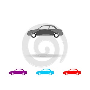 Two door car icon. Elements of cars in multi colored icons. Premium quality graphic design icon. Simple icon for websites, web des