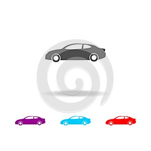 two-door car icon. Elements of cars in multi colored icons. Premium quality graphic design icon. Simple icon for websites, web des