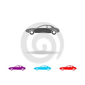 two-door car icon. Elements of cars in multi colored icons. Premium quality graphic design icon. Simple icon for websites, web des