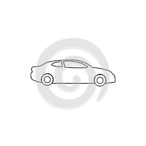 two-door car outline icon. Element of car type icon. Premium quality graphic design icon. Signs and symbols collection icon for