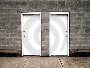 Two Doors Representing Choices