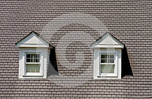 Two Dormers on Grey Shingle Roof